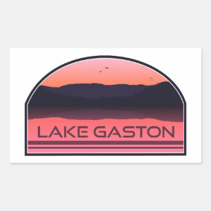 Lake Gaston North Carolina Virginia Red Sunrise Sticker
