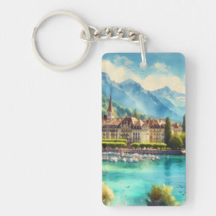 Lake Geneva Personalized Keychain