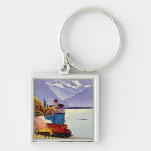 Lake Geneva Travel Keychain