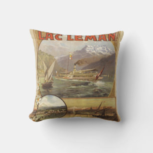 Lake Geneva Travel Throw Pillow