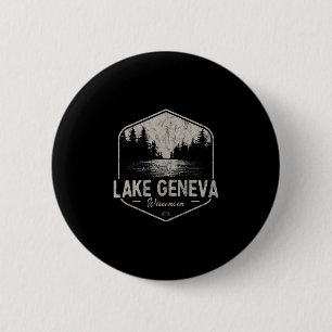 Lake Geneva Wisconsin Outdoors Vintage  2 Inch Round Button