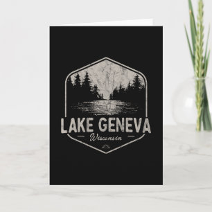 Lake Geneva Wisconsin Outdoors Vintage Card