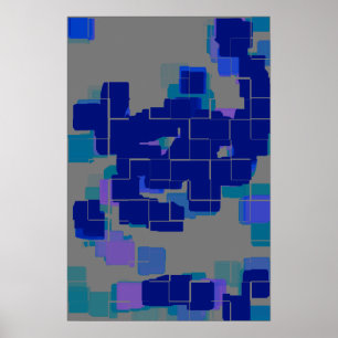 "Lake" Geometric Art Poster