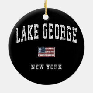 Lake george Ceramic Ornament