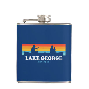 Lake George, New York Canoe Hip Flask