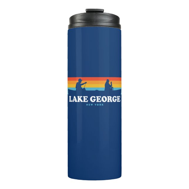 Lake George, New York Canoe Thermal Tumbler (Front)