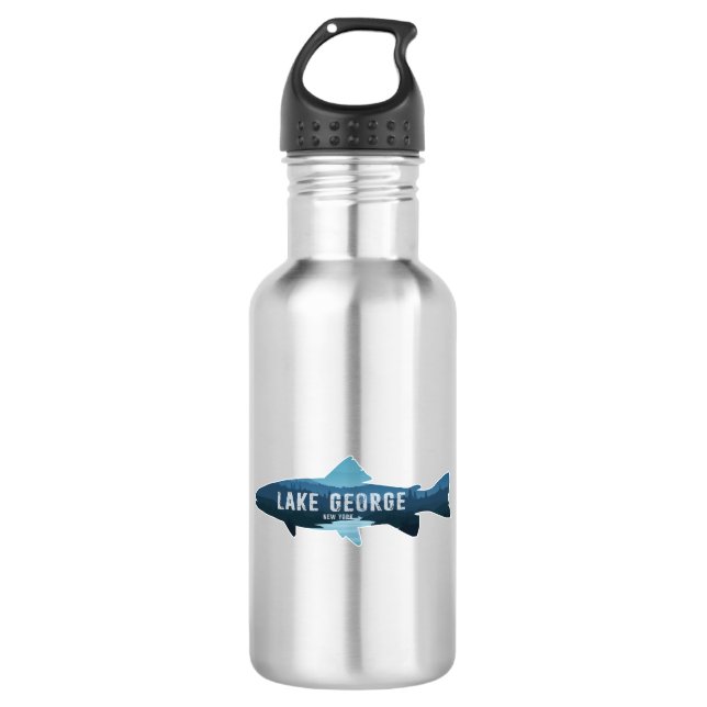 Lake George New York Fish 532 Ml Water Bottle (Front)
