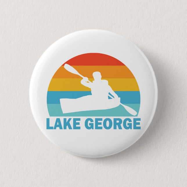 Lake George New York Kayak 2 Inch Round Button (Front)