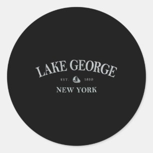 Lake George New York _ Lake George Ny Sailboat Classic Round Sticker
