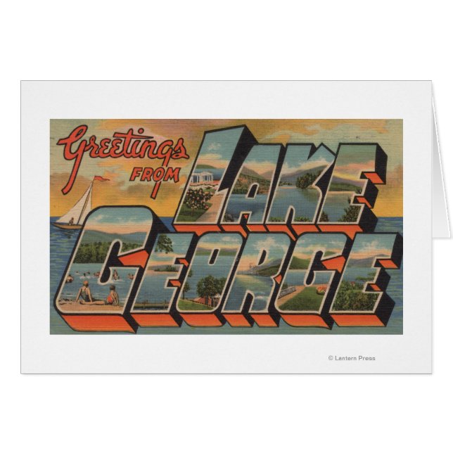 Lake George, New York - Large Letter Scenes (Front Horizontal)