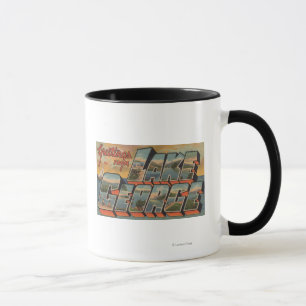 Lake George, New York - Large Letter Scenes Mug