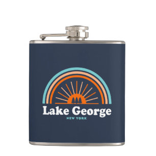 Lake George, New York Rainbow Hip Flask