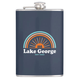 Lake George, New York Rainbow Hip Flask