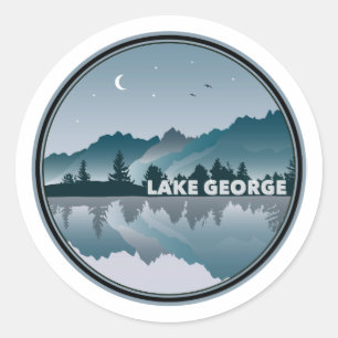 Lake George New York Reflection Classic Round Sticker