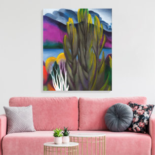 Lake George White Birch Georgia O'keeffe Canvas Print