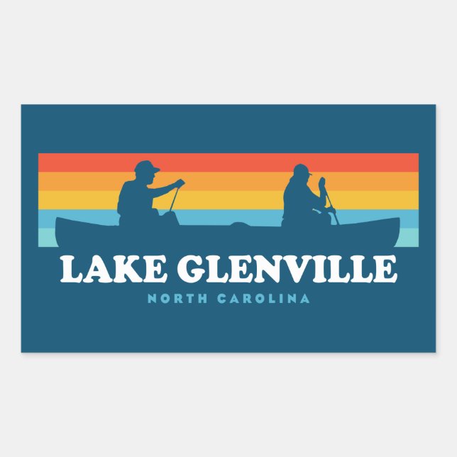 Lake Glenville North Carolina Canoe Sticker (Front)