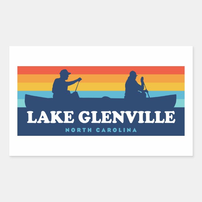Lake Glenville North Carolina Canoe Sticker (Front)