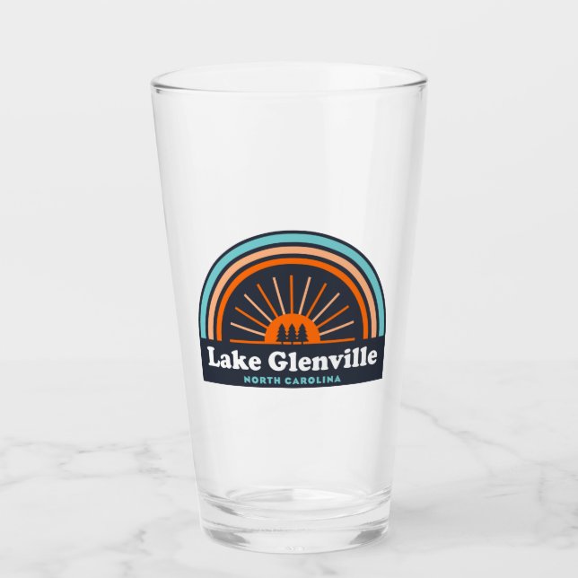 Lake Glenville North Carolina Rainbow Glass (Front)