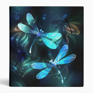 Lake Glowing Dragonflies Binder