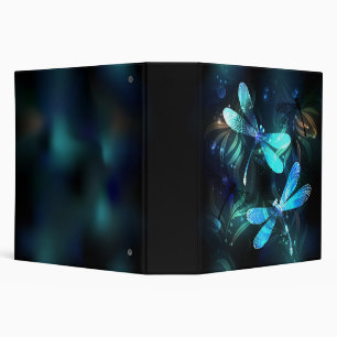 Lake Glowing Dragonflies Binder