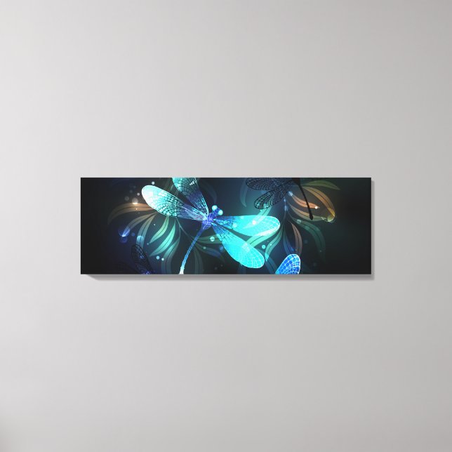 Lake Glowing Dragonflies Canvas Print (Front)