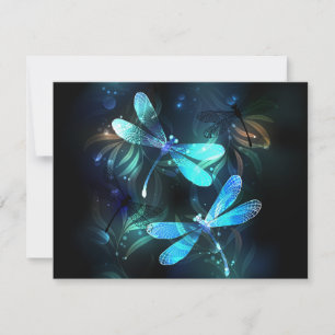 Lake Glowing Dragonflies Card