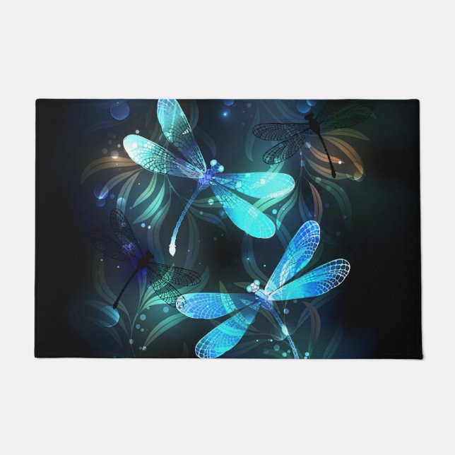 Lake Glowing Dragonflies Doormat (Front)