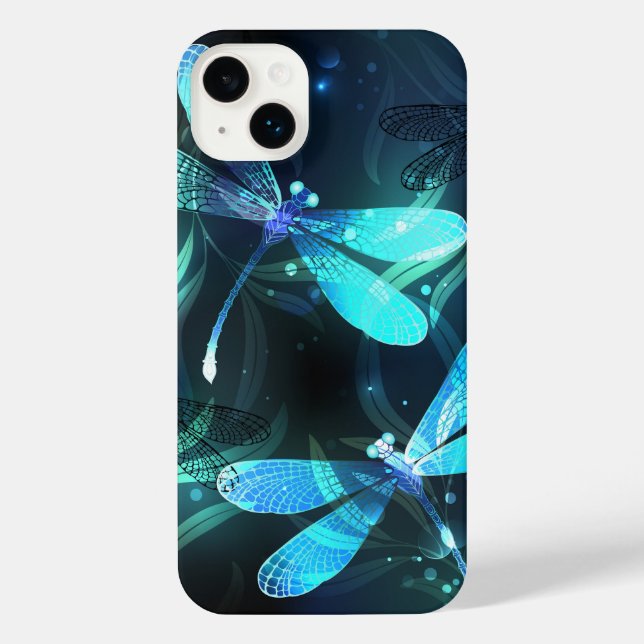 Lake Glowing Dragonflies iPhone Case (Back)