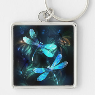 Lake Glowing Dragonflies Keychain