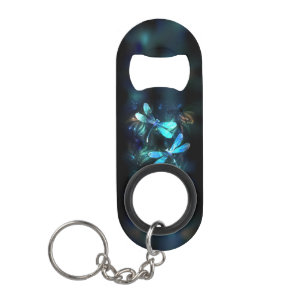 Lake Glowing Dragonflies Keychain Bottle Opener