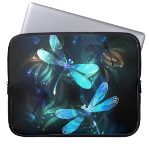 Lake Glowing Dragonflies Laptop Sleeve