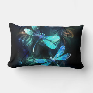 Lake Glowing Dragonflies Lumbar Pillow