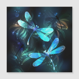 Lake Glowing Dragonflies Magnetic Invitation
