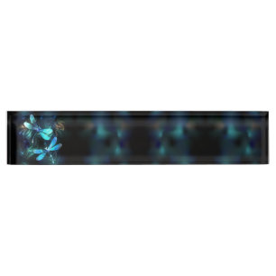 Lake Glowing Dragonflies Nameplate