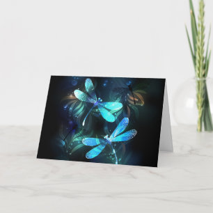 Lake Glowing Dragonflies Note Card