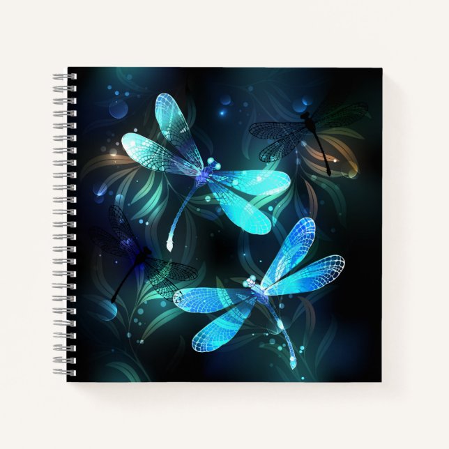 Lake Glowing Dragonflies Notebook (Front)