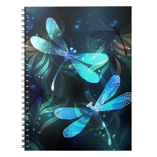 Lake Glowing Dragonflies Notebook (Front)