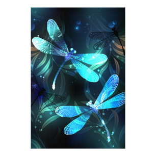 Lake Glowing Dragonflies Photo Print