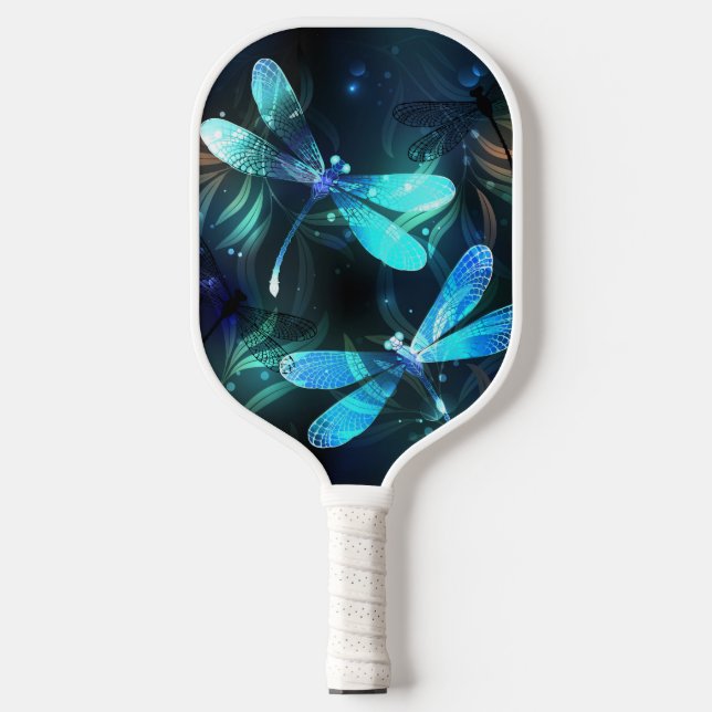 Lake Glowing Dragonflies Pickleball Paddle (Front)