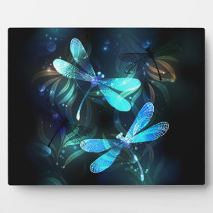 Lake Glowing Dragonflies Plaque