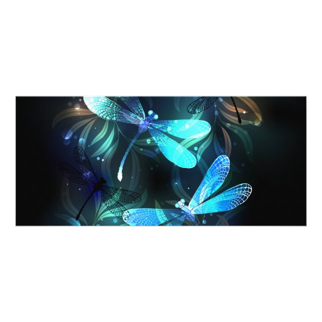 Lake Glowing Dragonflies Rack Card (Front)