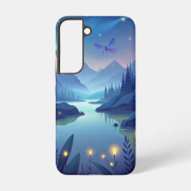 Lake Glowing Dragonflies Samsung Galaxy Case
