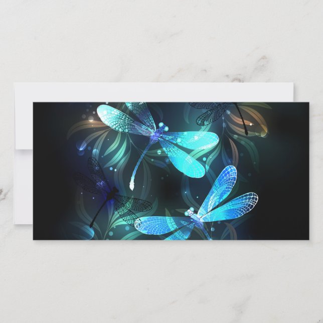 Lake Glowing Dragonflies Save The Date (Front)