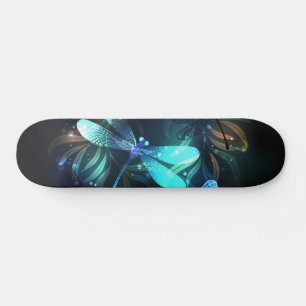 Lake Glowing Dragonflies Skateboard