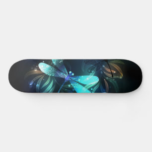 Lake Glowing Dragonflies Skateboard