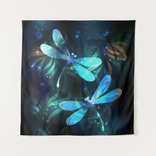 Lake Glowing Dragonflies Tapestry