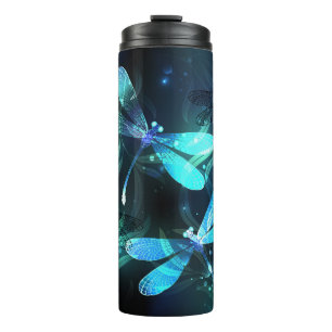 Lake Glowing Dragonflies Thermal Tumbler