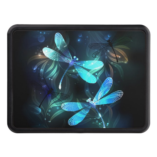 Lake Glowing Dragonflies Trailer Hitch Cover (Front)