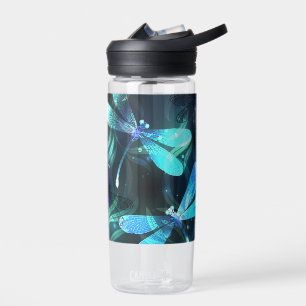 Lake Glowing Dragonflies Water Bottle