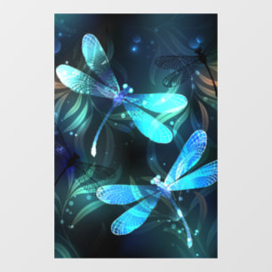 Lake Glowing Dragonflies Window Cling
